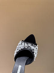 Kitlife Aquazzura Embellished Bisous Mules Black 85mm - 2