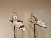 Kitlife Aquazzura Embellished Bisous Mules Beige 85mm  - 1