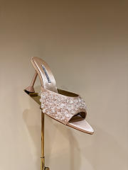 Kitlife Aquazzura Embellished Bisous Mules Beige 85mm  - 6