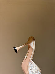Kitlife Aquazzura Embellished Bisous Mules Beige 85mm  - 5