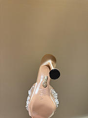 Kitlife Aquazzura Embellished Bisous Mules Beige 85mm  - 4