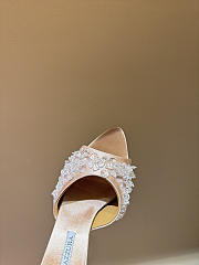 Kitlife Aquazzura Embellished Bisous Mules Beige 85mm  - 3