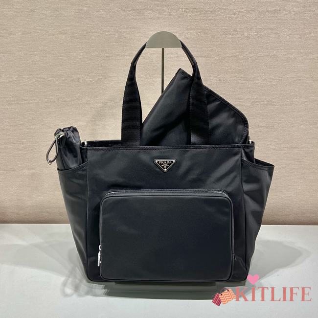 Kitlife Prada Classic Diaper Bag Black 1BG102 35x30x17cm - 1