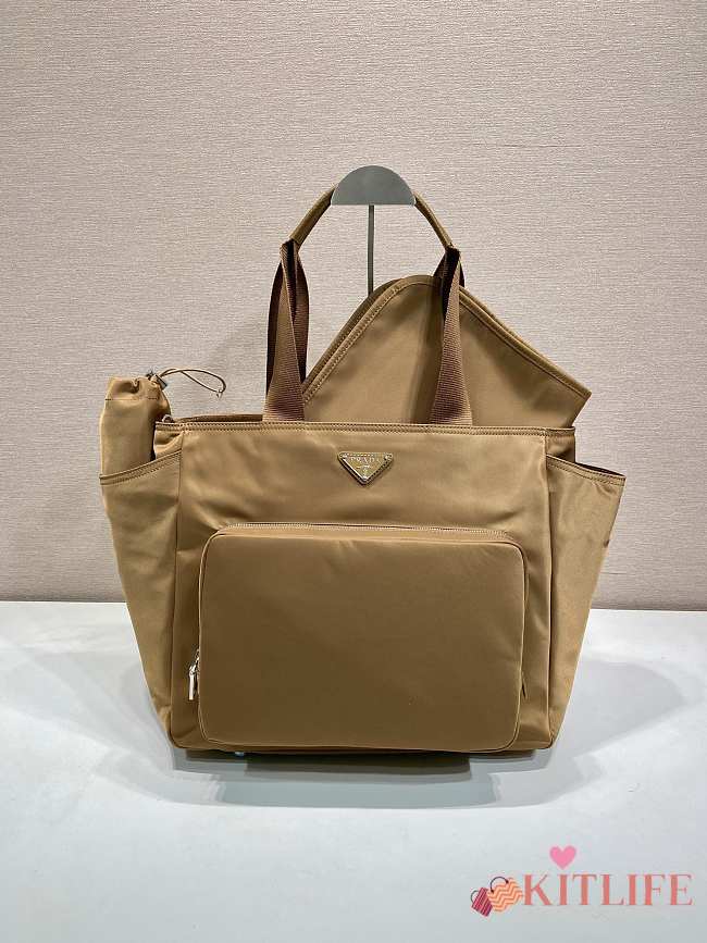 Kitlife Prada Classic Diaper Bag Brown 1BG102 35x30x17cm  - 1
