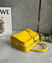 Kitlife Loewe Mini Yellow Leather Amazona180 Top-handle Bag 24.5x10x18.5cm - 3