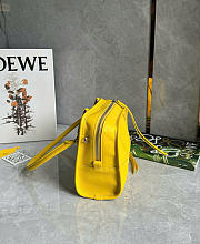 Kitlife Loewe Mini Yellow Leather Amazona180 Top-handle Bag 24.5x10x18.5cm - 4