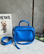 Kitlife Loewe Mini Blue Leather Amazona180 Top-handle Bag 24.5x10x18.5cm  - 1