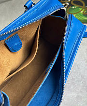 Kitlife Loewe Mini Blue Leather Amazona180 Top-handle Bag 24.5x10x18.5cm  - 5