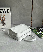 Kitlife Loewe Mini White Leather Amazona180 Top-handle Bag 24.5x10x18.5cm - 6
