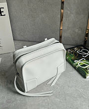 Kitlife Loewe Mini White Leather Amazona180 Top-handle Bag 24.5x10x18.5cm - 5