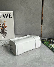 Kitlife Loewe Mini White Leather Amazona180 Top-handle Bag 24.5x10x18.5cm - 3