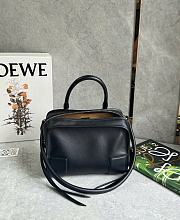 Kitlife Loewe Mini Black Leather Amazona180 Top-handle Bag 24.5x10x18.5cm  - 1