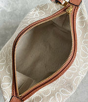 Kitlife Loewe Cubi Bag in Anagram White & Brown Jacquard and Calfskin 27x21x16.5cm  - 3