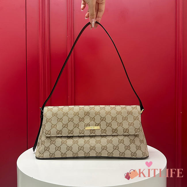 Kitlife Gucci Madison Medium Shoulder Bag Sand & Dark Brown GG Canvas 874744 31x13x11.5cm - 1