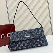Kitlife Gucci Madison Medium Shoulder Bag Dark Blue Washed Denim 874744 31x13x11.5cm  - 1