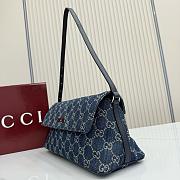 Kitlife Gucci Madison Medium Shoulder Bag Dark Blue Washed Denim 874744 31x13x11.5cm  - 6