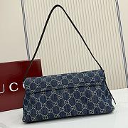 Kitlife Gucci Madison Medium Shoulder Bag Dark Blue Washed Denim 874744 31x13x11.5cm  - 2