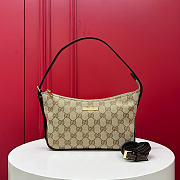 Kitlife Gucci Lady Lunetta Small Shoulder Bag Sand & Dark Brown GG Canvas 874743 22x14x5.5cm   - 1