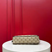 Kitlife Gucci Lady Lunetta Small Shoulder Bag Sand & Dark Brown GG Canvas 874743 22x14x5.5cm   - 5