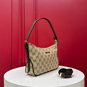 Kitlife Gucci Lady Lunetta Small Shoulder Bag Sand & Dark Brown GG Canvas 874743 22x14x5.5cm   - 4