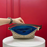 Kitlife Gucci Lady Lunetta Small Shoulder Bag Sand & Dark Brown GG Canvas 874743 22x14x5.5cm   - 3