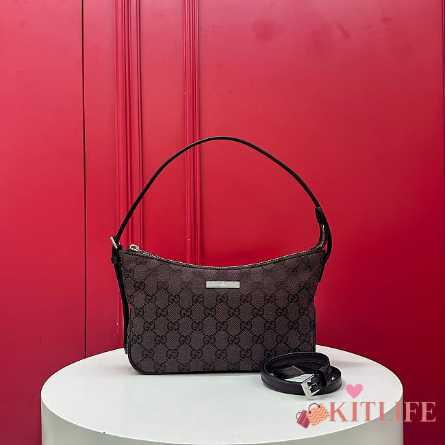 Kitlife Gucci Lady Lunetta Small Shoulder Bag Dark Brown GG Canvas 874743 22x14x5.5cm - 1