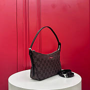 Kitlife Gucci Lady Lunetta Small Shoulder Bag Dark Brown GG Canvas 874743 22x14x5.5cm - 4