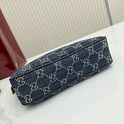 Kitlife Gucci Lady Lunetta Small Shoulder Bag Dark Blue Washed GG Denim 874743 22x14x5.5cm  - 5