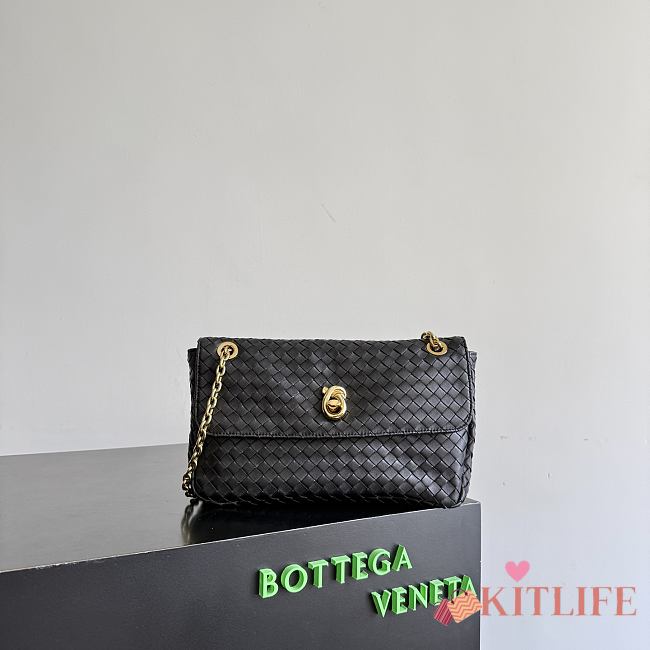 Kitlife Bottega Veneta Madison Bag Black 876648 27x16x6cm - 1