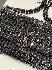 Kitlife Saint Laurent Evening Bag In Black Crystals 18x7.5x2.5cm  - 2