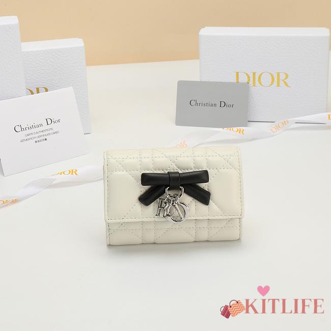 Kitlife Dior Glycine Wallet White & Black 11x7.5x3cm - 1