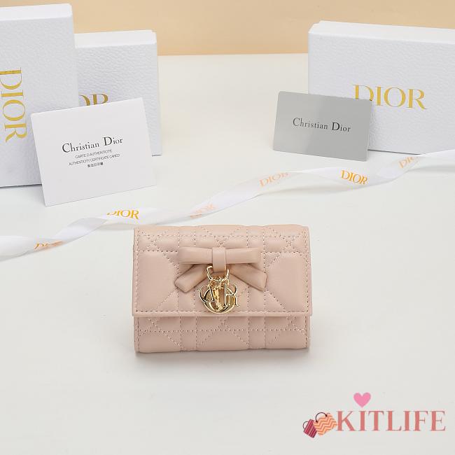 Kitlife Dior Glycine Wallet Pink 11x7.5x3cm  - 1