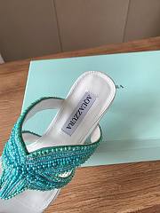 Kitlife Aquazzura Blue Reef Star Bead-embellished Leather Sandals  - 6