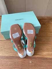 Kitlife Aquazzura Blue Reef Star Bead-embellished Leather Sandals  - 5