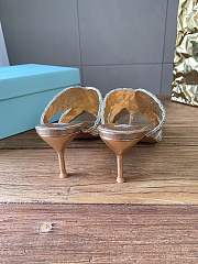 Kitlife Aquazzura Gold Reef Star Bead-embellished Leather Sandals - 6