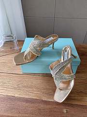 Kitlife Aquazzura Gold Reef Star Bead-embellished Leather Sandals - 5