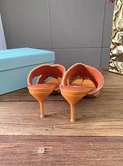 Kitlife Aquazzura Orange Reef Star Bead-embellished Leather Sandals - 6