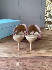 Kitlife Aquazzura Pink Reef Star Bead-embellished Leather Sandals  - 4
