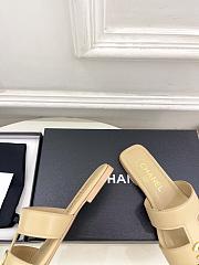 Kitlife Chanel Double C Hollow-Out Roman Flat Sandals Beige  - 6