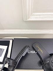 Kitlife Chanel CC Cut Out Mules Sandals Black Quilted Lambskin  - 2