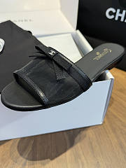 Kitlife Chanel Bow-tie Mesh Mules Black - 6