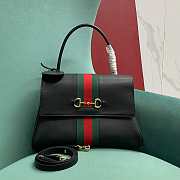 Kitife Gucci Paparazzo Medium Top Handle Bag Black Leather ‎875018 32x24x17cm  - 1