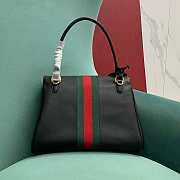 Kitife Gucci Paparazzo Medium Top Handle Bag Black Leather ‎875018 32x24x17cm  - 4