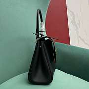 Kitife Gucci Paparazzo Medium Top Handle Bag Black Leather ‎875018 32x24x17cm  - 3