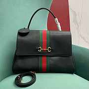 Kitife Gucci Paparazzo Large Top Handle Bag Black Leather ‎875019 37x29x13cm  - 1