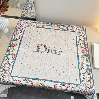 Kitlife Dior Dioramour Revolution Flowers Square Scarf White 90x90cm 