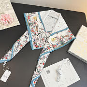 Kitlife Dior Dioramour Revolution Flowers Square Scarf White 90x90cm  - 5