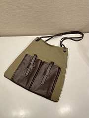 Kitlife Prada Route Large Leather Bag Green Khaki 1BC293 39x33cm  - 6