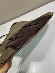 Kitlife Prada Route Large Leather Bag Green Khaki 1BC293 39x33cm  - 5