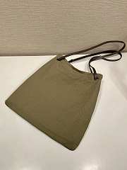 Kitlife Prada Route Large Leather Bag Green Khaki 1BC293 39x33cm  - 4